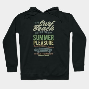 Surf Beach Summer Surfing Woodie Tee Hoodie